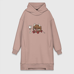 Женское худи-платье Честер dont starve, цвет: пыльно-розовый