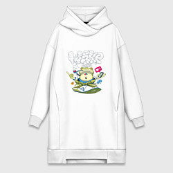 Женское худи-платье Wake Guru, цвет: белый