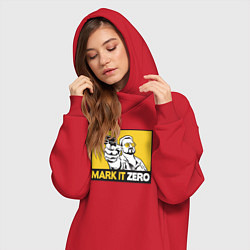 Женское худи-платье Mark It Zero Большой Лебовски, цвет: красный — фото 2