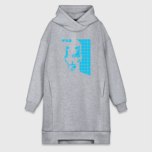 Женская толстовка-платье Love Death And Robots Zima Blue / Меланж – фото 1