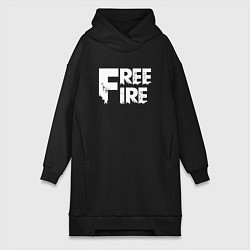 Женская толстовка-платье FREEFIRE FF WHITE LOGO Z