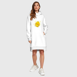 Женское худи-платье Лимон каннибал, цвет: белый — фото 2