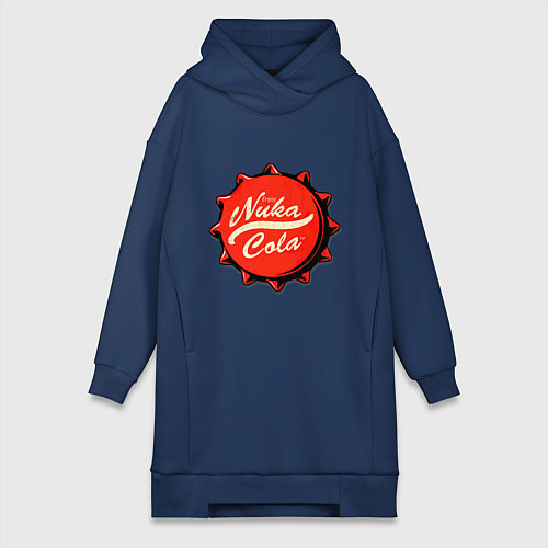 Женская толстовка-платье Nuka Cola Fallout / Тёмно-синий – фото 1