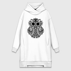 Женское худи-платье Owl, цвет: белый