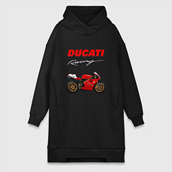 Женская толстовка-платье DUCATI ДУКАТИ MOTOSPORT