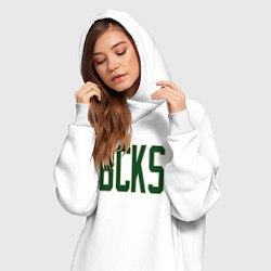 Женское худи-платье BCKS Bucks, цвет: белый — фото 2