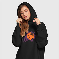 Женское худи-платье Suns Basket, цвет: черный — фото 2