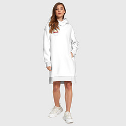 Женское худи-платье Картман в кармане, цвет: белый — фото 2