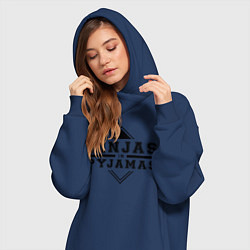 Женское худи-платье Ninjas In Pyjamas, цвет: тёмно-синий — фото 2