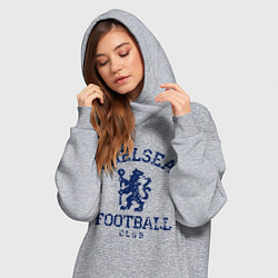 Женское худи-платье Chelsea FC: Lion, цвет: меланж — фото 2