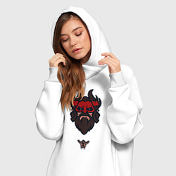Женское худи-платье Beastmaster из Доты 2 Rexxar, цвет: белый — фото 2