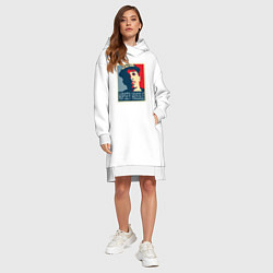 Женское худи-платье Nipsey Hussle, цвет: белый — фото 2