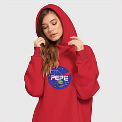 Женское худи-платье Pepe Pepe space Nasa, цвет: красный — фото 2