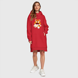 Женское худи-платье GoombaCat, цвет: красный — фото 2