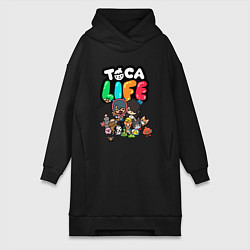 Женское худи-платье Toca Life, цвет: черный