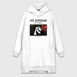 Женское худи-платье The Offspring out of control, цвет: белый