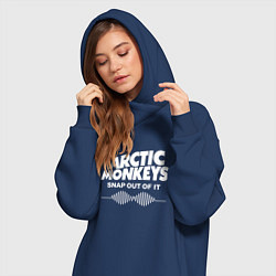 Женское худи-платье Arctic Monkeys, группа, цвет: тёмно-синий — фото 2