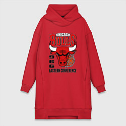 Женское худи-платье Chicago Bulls NBA, цвет: красный