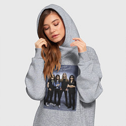 Женское худи-платье Ты помнишь, как всё начиналось?, цвет: меланж — фото 2