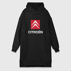 Женское худи-платье Citroen, Ситроен, цвет: черный