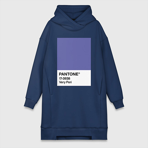 Женская толстовка-платье Цвет Pantone 2022 года - Very Peri / Тёмно-синий – фото 1