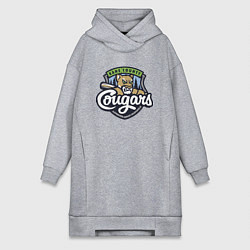 Женское худи-платье Kane County Cougars - baseball team, цвет: меланж