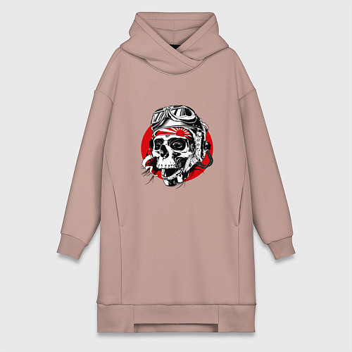 Женская толстовка-платье Pilot kamikadze / Пыльно-розовый – фото 1