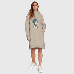 Женское худи-платье Неко Сяо, цвет: миндальный — фото 2