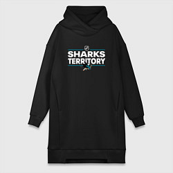 Женское худи-платье SHARKS TERRITORY САН-ХОСЕ ШАРКС, цвет: черный