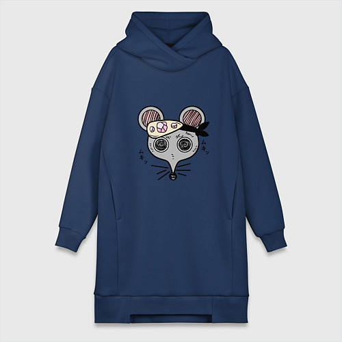 Женская толстовка-платье Клинок, рассекающий демонов Мыши-ниндзя Шиноби Kim / Тёмно-синий – фото 1