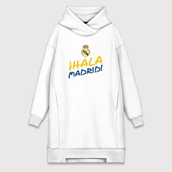Женское худи-платье HALA MADRID, Real Madrid, Реал Мадрид, цвет: белый
