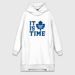 Женское худи-платье It is Toronto Maple Leafs Time, Торонто Мейпл Лифс, цвет: белый