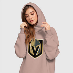 Женское худи-платье Vegas Golden Knights , Вегас Голден Найтс, цвет: пыльно-розовый — фото 2