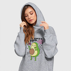 Женское худи-платье Ну украла и украла Чего бубнить то? парные, цвет: меланж — фото 2