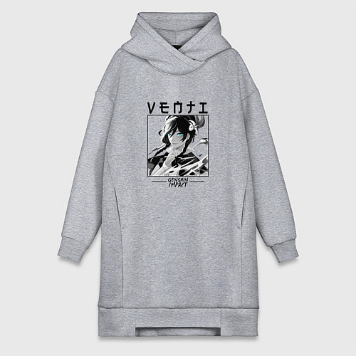 Женская толстовка-платье Венти Venti, Genshin Impact / Меланж – фото 1