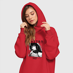 Женское худи-платье Райдэн Shogun Raiden, Genshin Impact, цвет: красный — фото 2