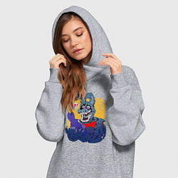 Женское худи-платье Аниматроник Кролик Бонни, цвет: меланж — фото 2