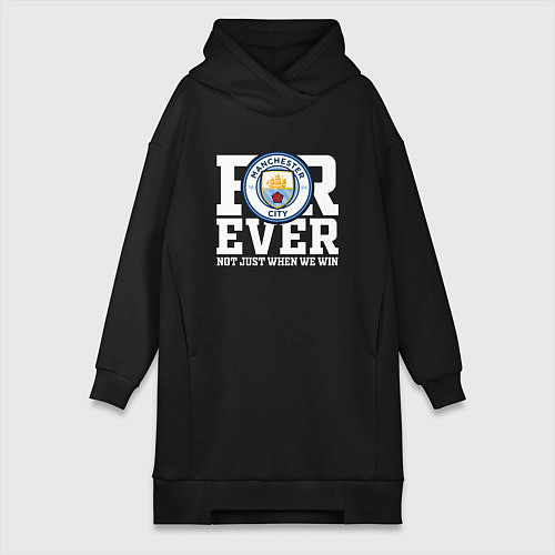 Женская толстовка-платье Manchester City FOREVER NOT JUST WHEN WE WIN Манче / Черный – фото 1