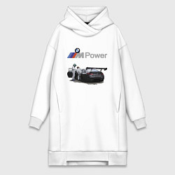 Женское худи-платье BMW Motorsport M Power Racing Team, цвет: белый
