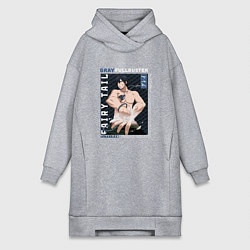 Женское худи-платье Fairy Tail, Грей Фуллбастер, цвет: меланж