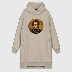 Женское худи-платье Пушка!, цвет: миндальный