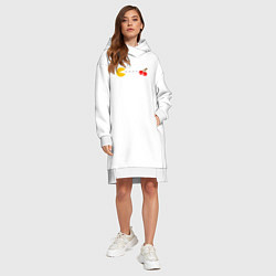 Женское худи-платье Pac-man 8bit, цвет: белый — фото 2