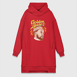 Женское худи-платье Golden State Mind, цвет: красный
