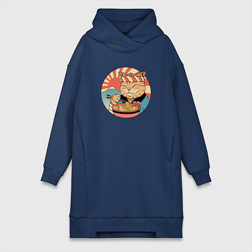 Женская толстовка-платье Catana Ramen / Тёмно-синий – фото 1
