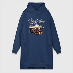 Женское худи-платье Storyteller, цвет: тёмно-синий