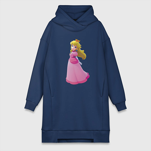 Женская толстовка-платье Принцесса Персик Super Mario / Тёмно-синий – фото 1