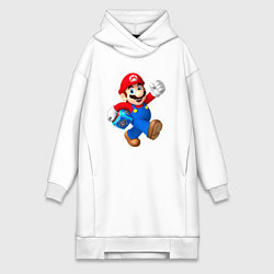 Женское худи-платье Super Mario Hero!, цвет: белый