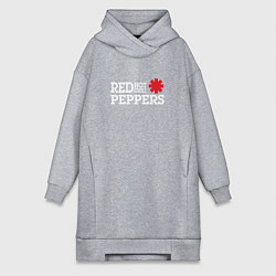 Женское худи-платье RHCP Logo Red Hot Chili Peppers, цвет: меланж