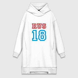 Женское худи-платье RUS 18, цвет: белый