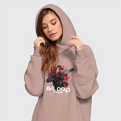 Женское худи-платье Ash Evil Dead, цвет: пыльно-розовый — фото 2